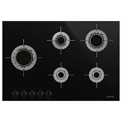 Smeg PVL675LCN Dolce Stil Novo Gas Hob, Black Smeg PVL675LCN Dolce Stil Novo Gas Hob, Black